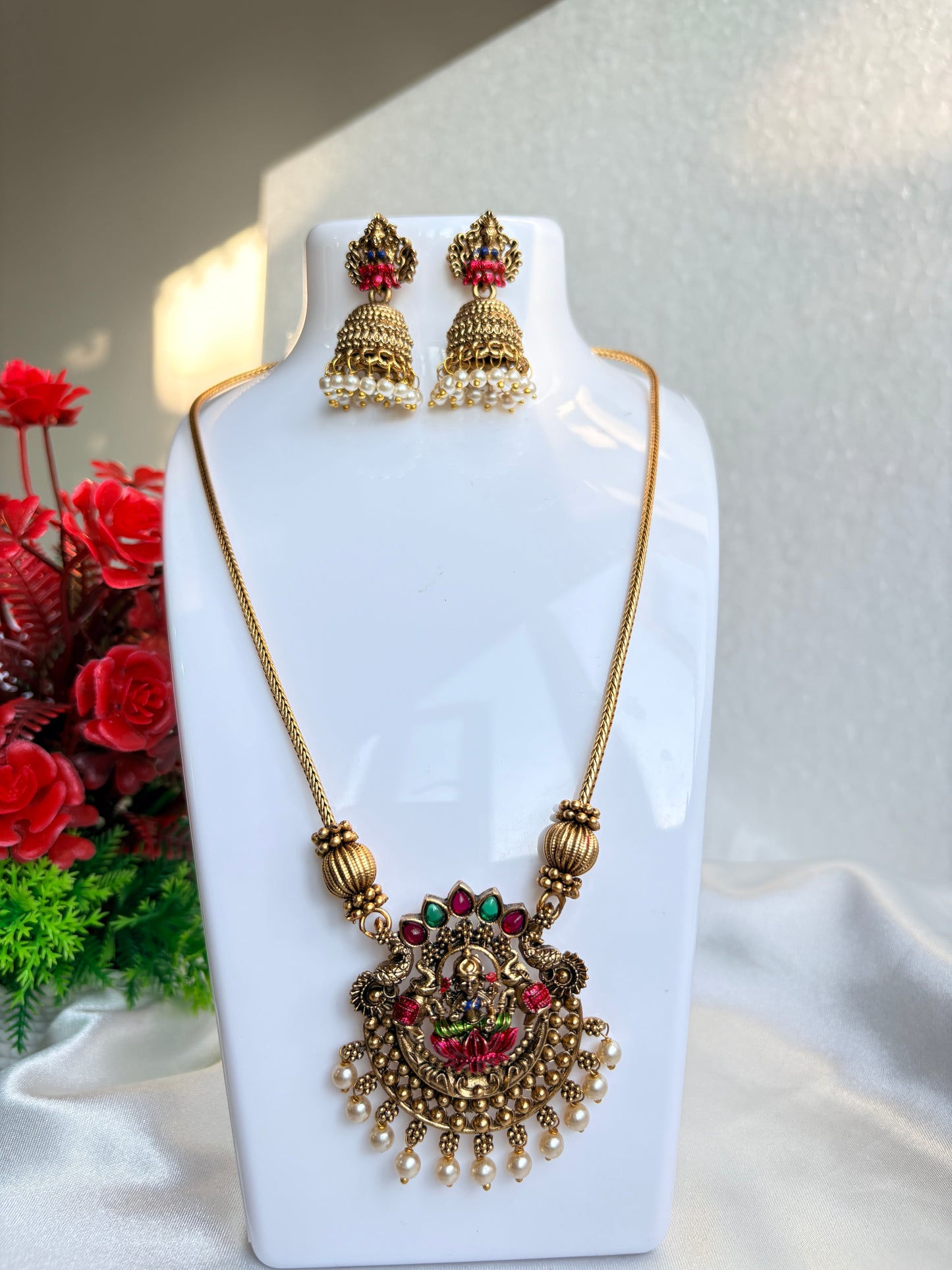 Mridula Antique Temple Haaram Set