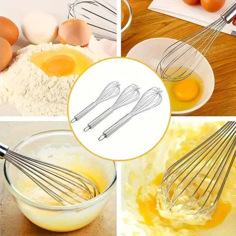 Stainless Steel Egg Beater – Handheld Whisk for Baking, Mixing & Everyday Kitchen Use