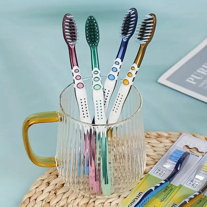 10pcs Medium Hard Bristle Toothbrush Set