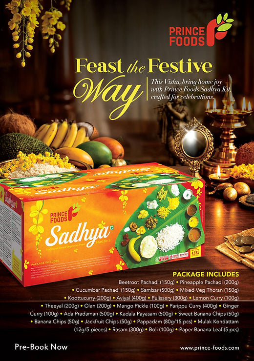 Prince Premium Onam Sadhya Kit – Serves 2 || Pre-order now to enjoy our exclusive early-bird discounted price. Limited-time offer!