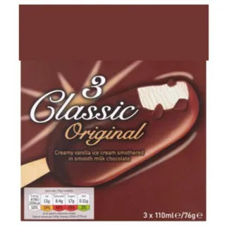 Classic Original Chocolate Ice Cream Sticks – Pack of 3