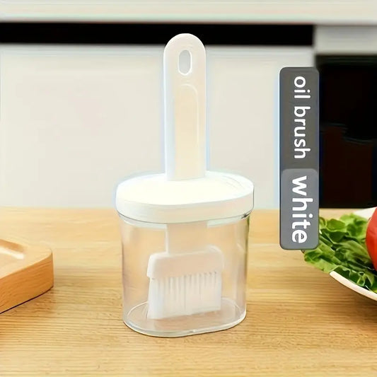 Baking & BBQ Oil Brush with Container – Creative 2-in-1 Kitchen & Outdoor Cooking Tool