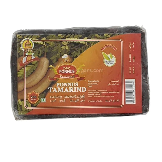 Ponnus Tamarind – 200g – Tangy & Authentic Kerala Taste