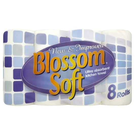 Blossom Soft Kitchen Towel – 8-Roll Pack