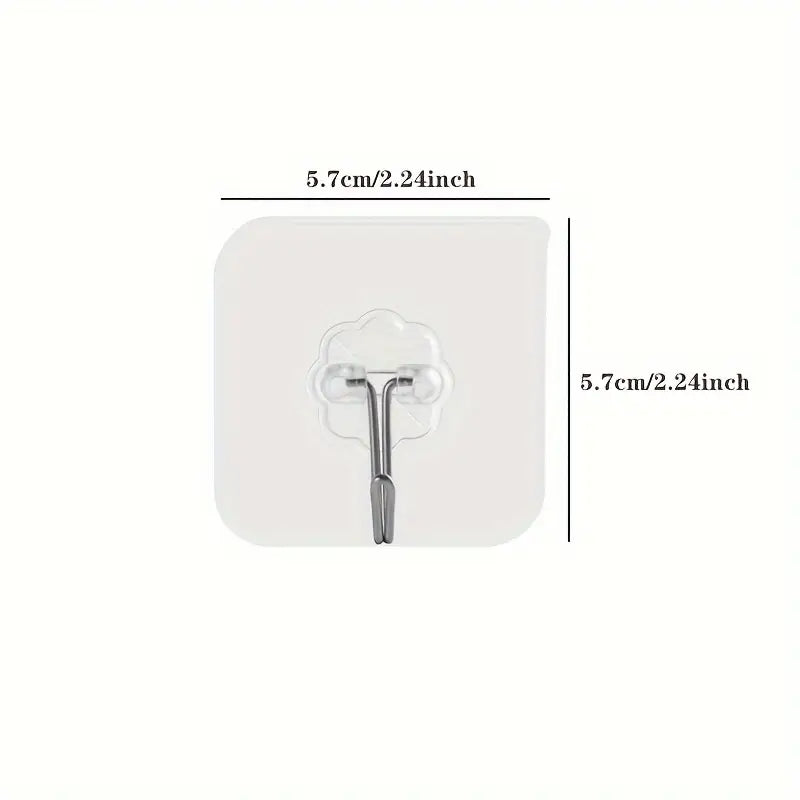 10pcs Transparent Suction Cup Wall Hooks