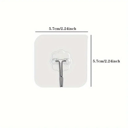 10pcs Transparent Suction Cup Wall Hooks