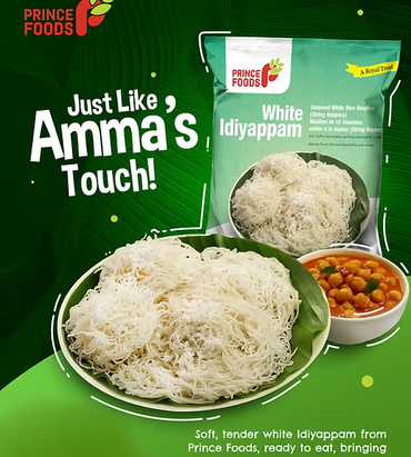 Prince Frozen Idiyappam White 1 Kg/ Family Pack