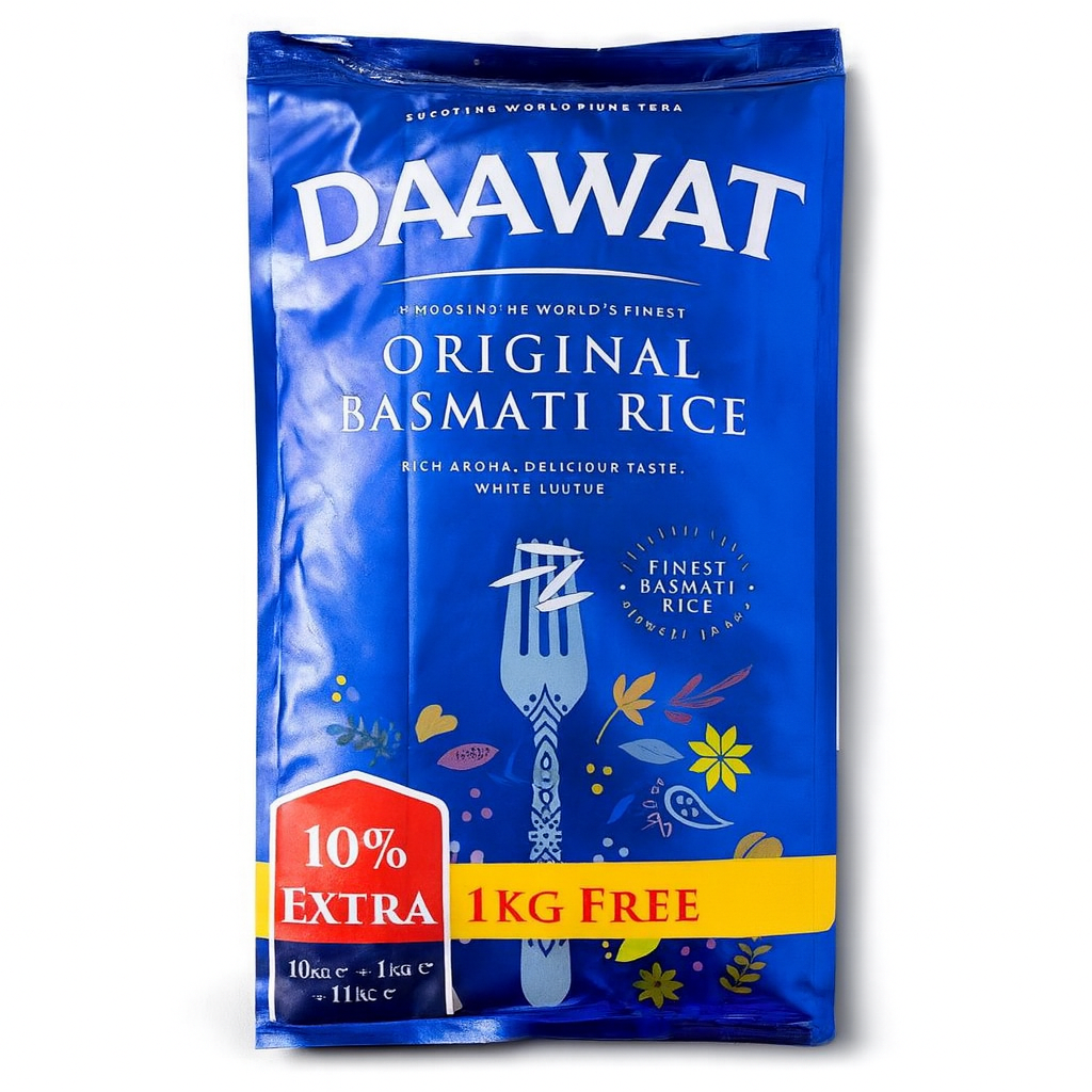 DAAWAT ORIGINAL BASMATI RICE 10KG (EXTRA 10%)