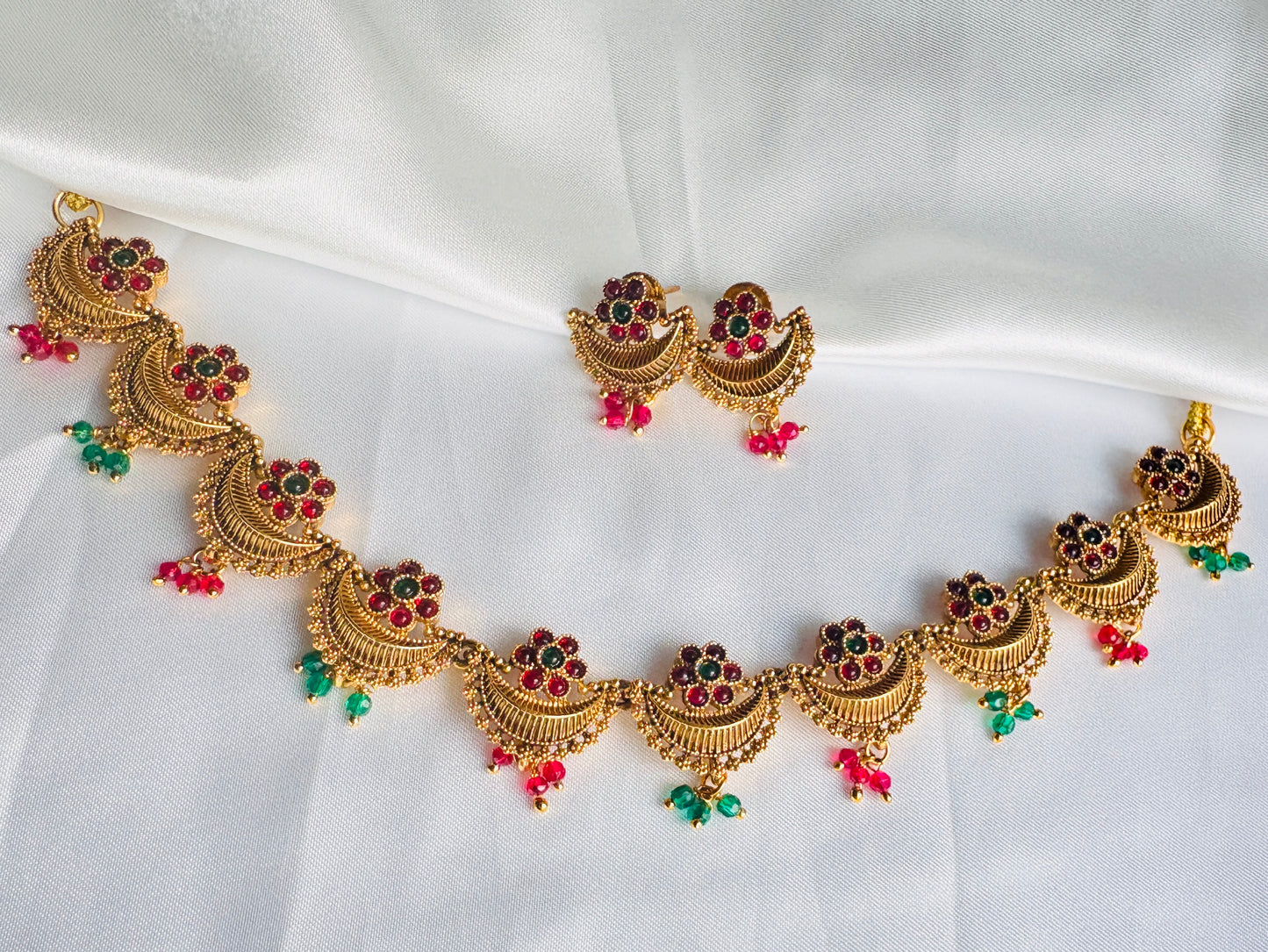 Chandrika Floral Necklace Set