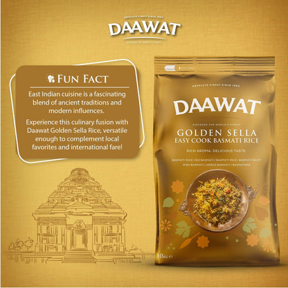 10 Kg Daawat Golden Sella Easy Cook Basmati