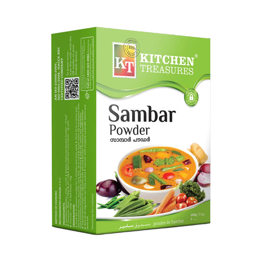 Kitchen Treasures Sambar powder 200g – Authentic South Indian Spice Blend for Traditional Sambar & Lentil Curries