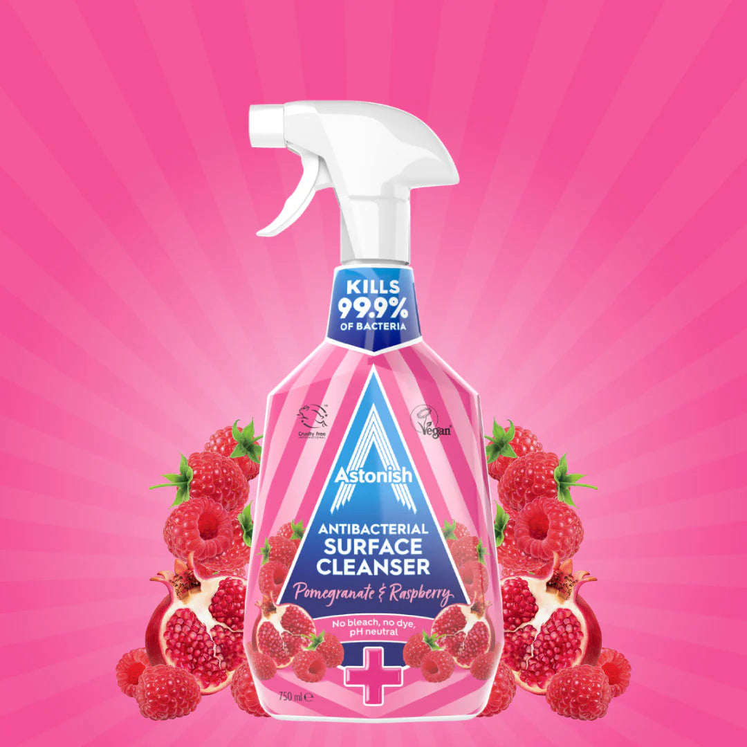 Astonish Antibacterial Surface Cleaner – Pomegranate & Raspberry (750ml)