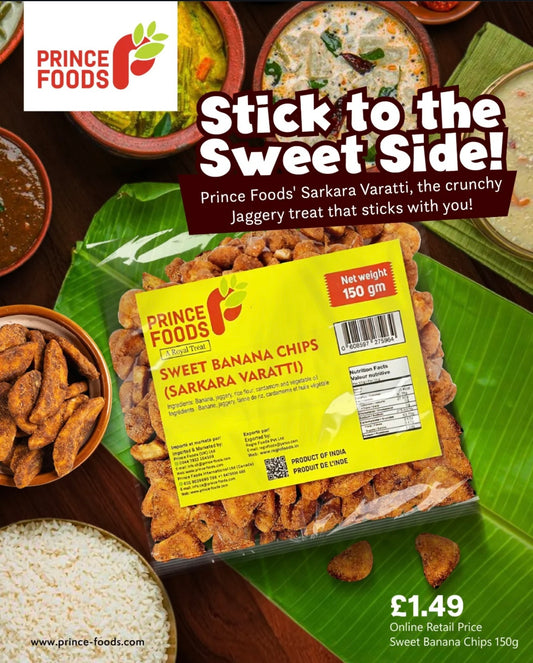 Sweet Banana Chips Sarkara Varatti – Kerala-Style Crispy Banana Slices Coated in Jaggery & Spices