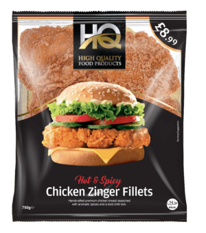 HQ Hot & Spicy Chicken Zinger Burger Fillets 700g