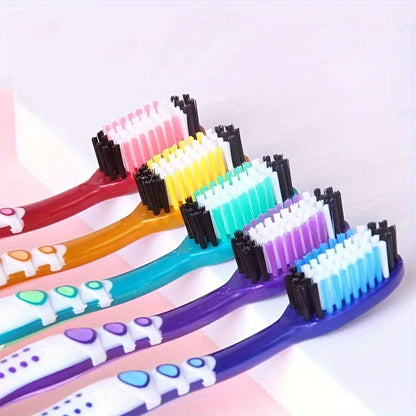 10pcs Medium Hard Bristle Toothbrush Set