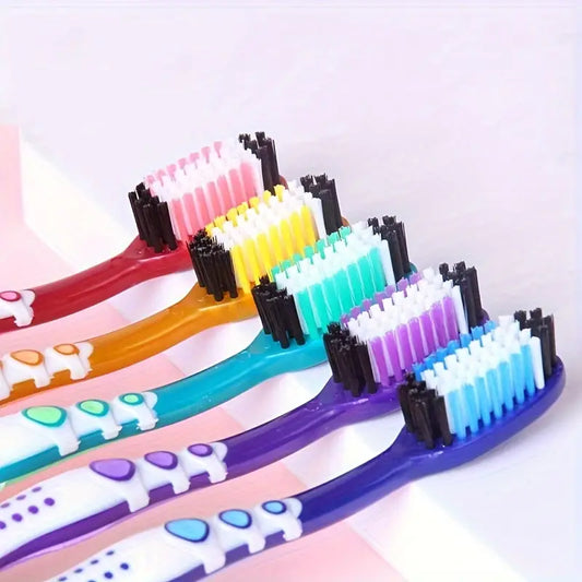 10pcs Medium Hard Bristle Toothbrush Set