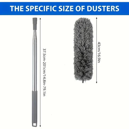 Extendable Microfiber Dusting Brush – Bendable, Washable & Perfect for High Ceilings & More