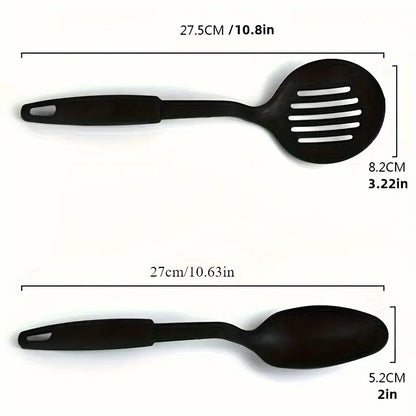 Durable Cooking Tool Set -  6-Piece Essentials with Spoon, Spatula, Pasta Server & More for Outdoor Camping & Hiking