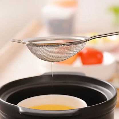 3pcs Stainless Steel Fine Mesh Strainer Set – Multipurpose Sieves for Tea, Flour, Juices & More