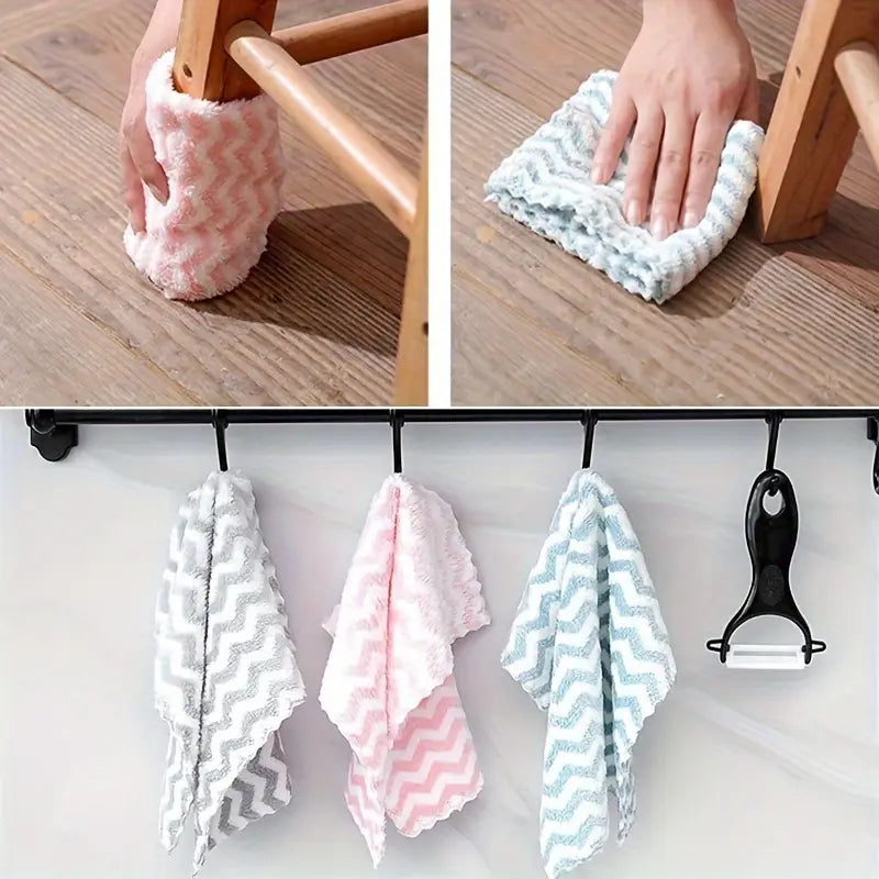 10pcs Ultra-Absorbent Microfiber – Reusable