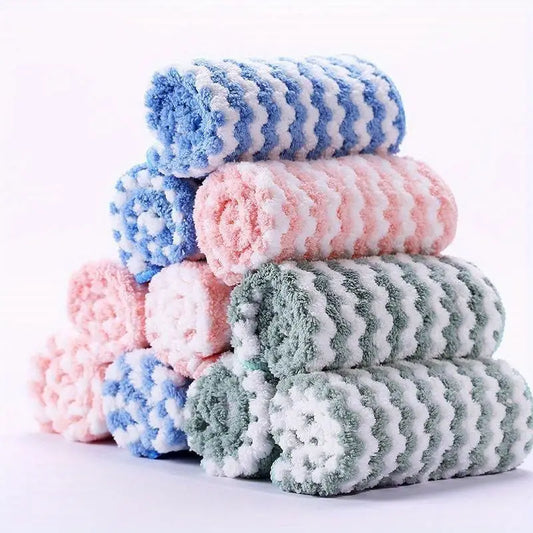 10pcs Ultra-Absorbent Microfiber – Reusable