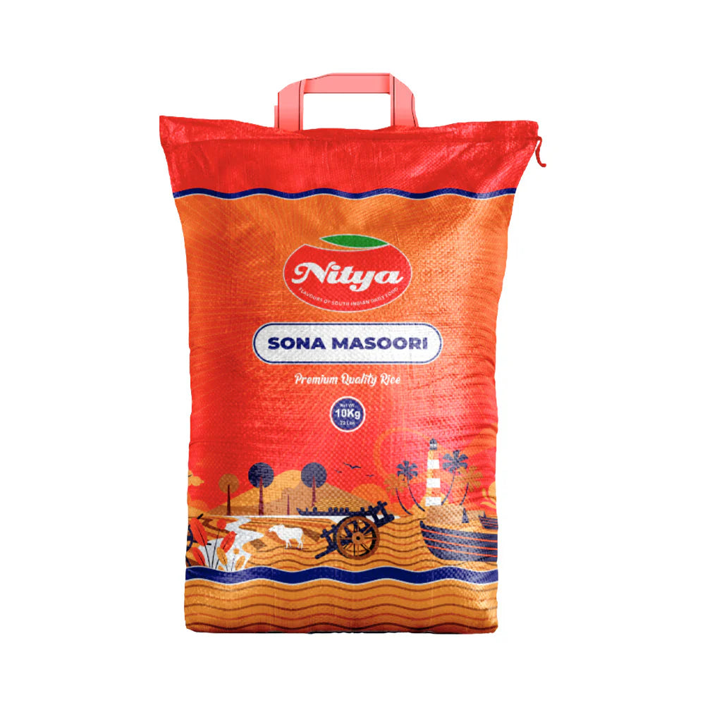 Andra Sona Masoori Rice – Light & Fluffy Perfection Nitya Foods 10kg/20kg