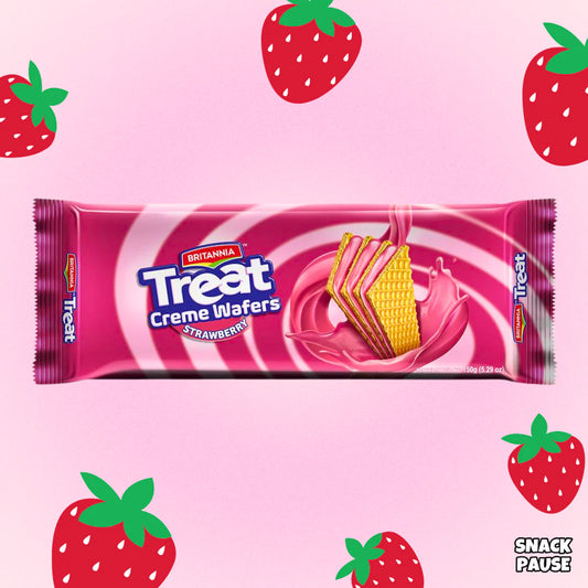 Britannia Treat Creme Wafers Strawberry (150g)