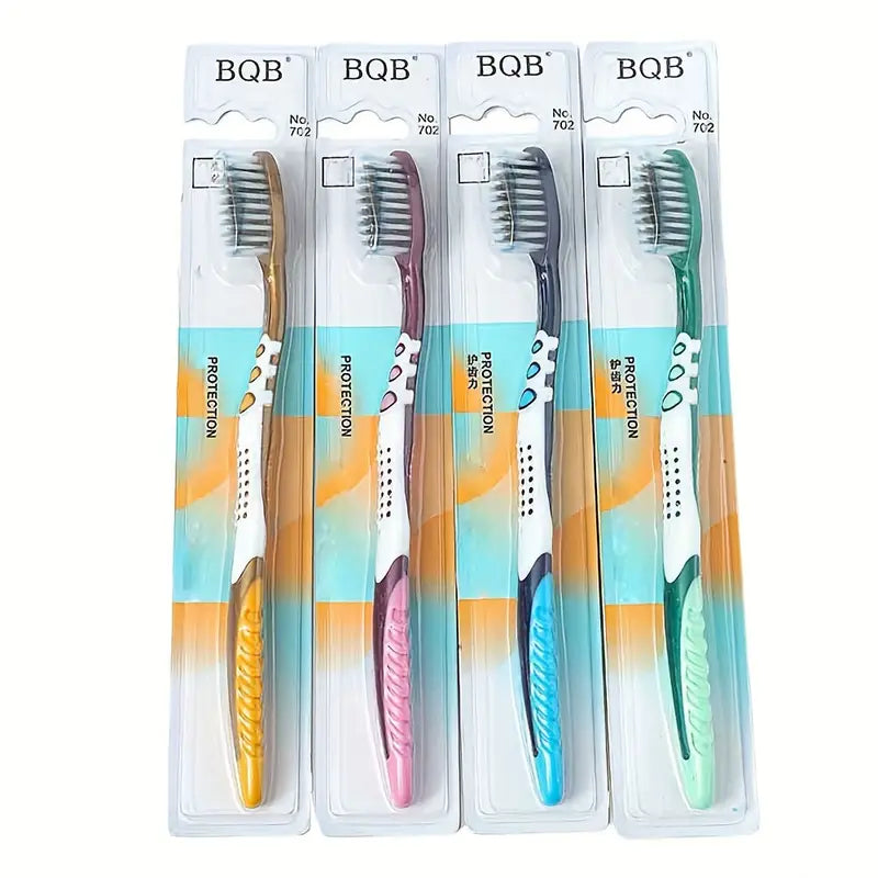 4pcs Ultra Fine Soft Toothbrushes – Gentle & Effective Oral Care for Adults