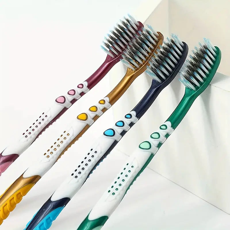 4pcs Ultra Fine Soft Toothbrushes – Gentle & Effective Oral Care for Adults