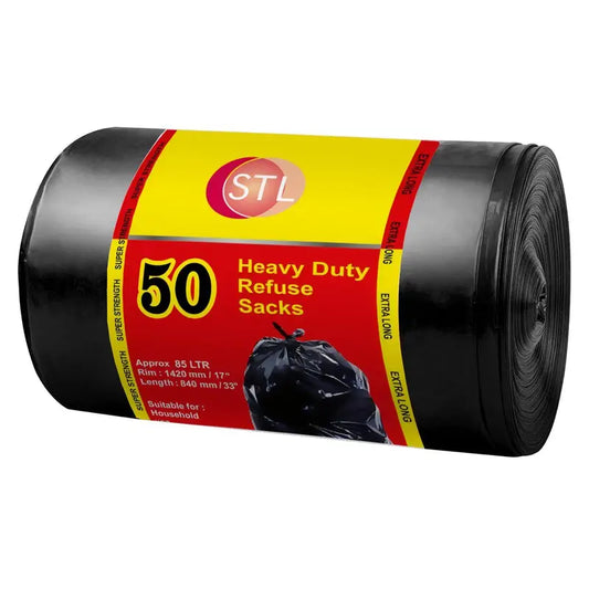 Extra Strong Heavy Duty Black Bin Liners – Tear-Resistant Rubbish Bags for Home & Commercial Use